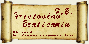 Hristoslav Bratičanin vizit kartica